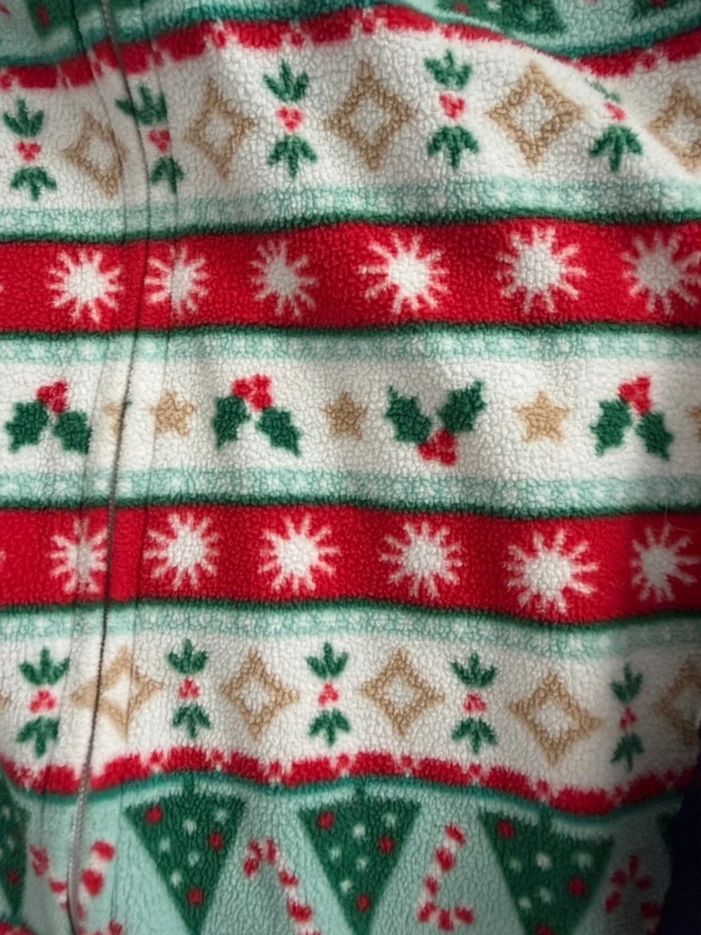 Old Navy Kids Holiday Footed One-Piece Pajama in Red, Green & Navy